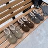 French Flat-bottomed Mori Leather Woven Baotou Sandals Women's Summer 2025 New Fashion Casual Beach Roman Shoes