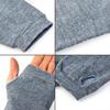 Women Winter Long Fingerless Gloves Knitted Arm Warmer Thumbhole  Gloves