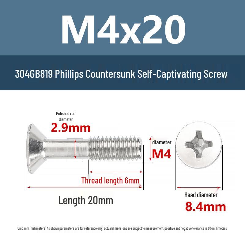 Yigu 304 Edelstahl Sicherungsschrauben M3 M4 M5