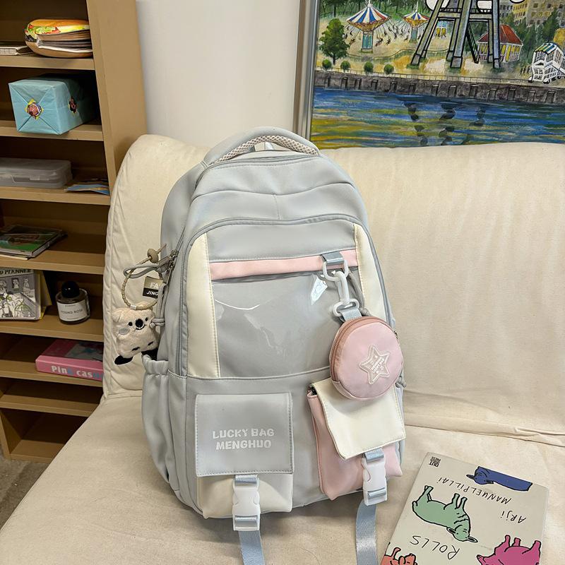 Stor kapasitet Videregående skoleelever Kvinne Koreansk Harajuku Veske Fritid Søt Smerteveske Ungdomsskole Ryggsekk Ryggsekk.