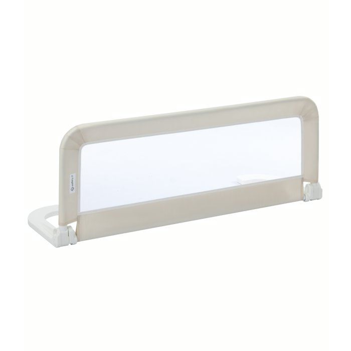 Barrière de lit enfant pliable SAFETY 1ST 106 x 42 cm, 18 mois-5 ans, Tissu en maille, Facile à installer et transporter, beige