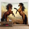 Elk Crane Pentium Horse Print Wall Hippie Tapestry Polyester Fabric Home Decor Wall Rug Carpets Hanging Big Couch Blanket