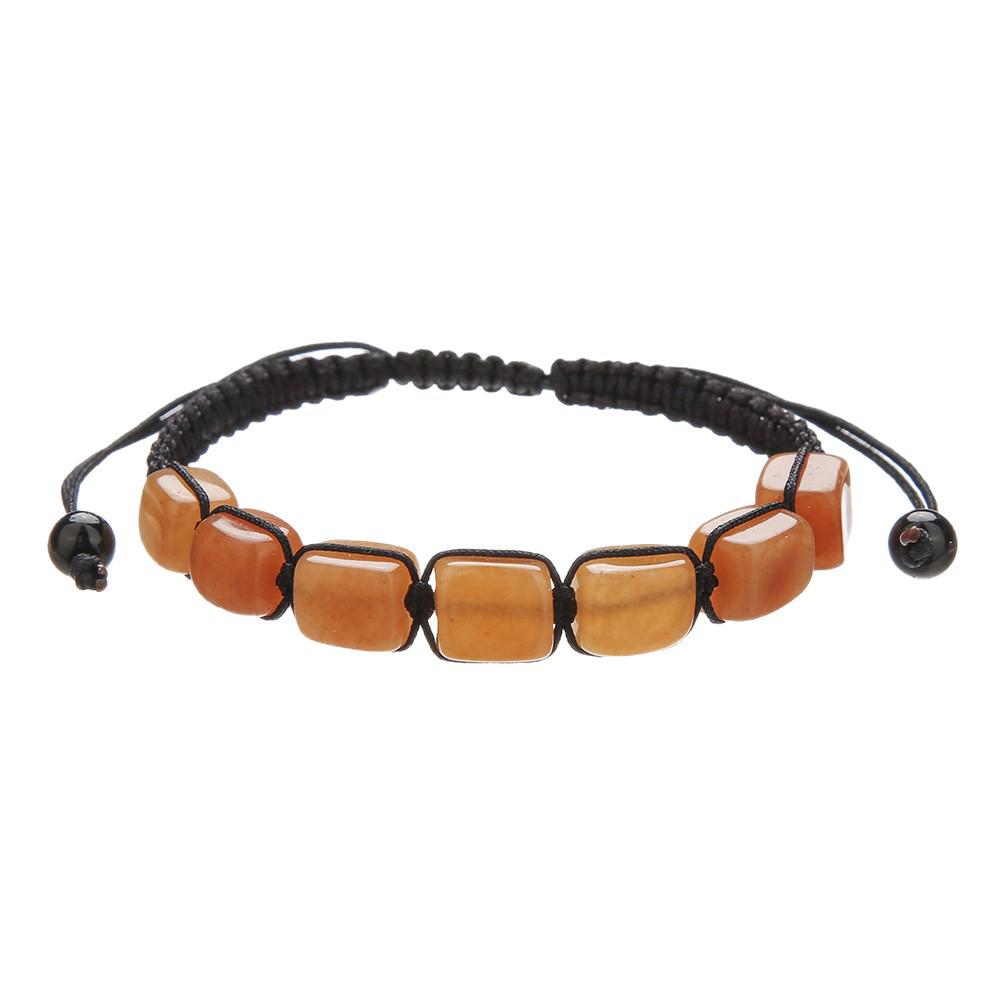 Zhouhang Natural Crystal Aventurine Amethyst Woven Bracelet Jewelry