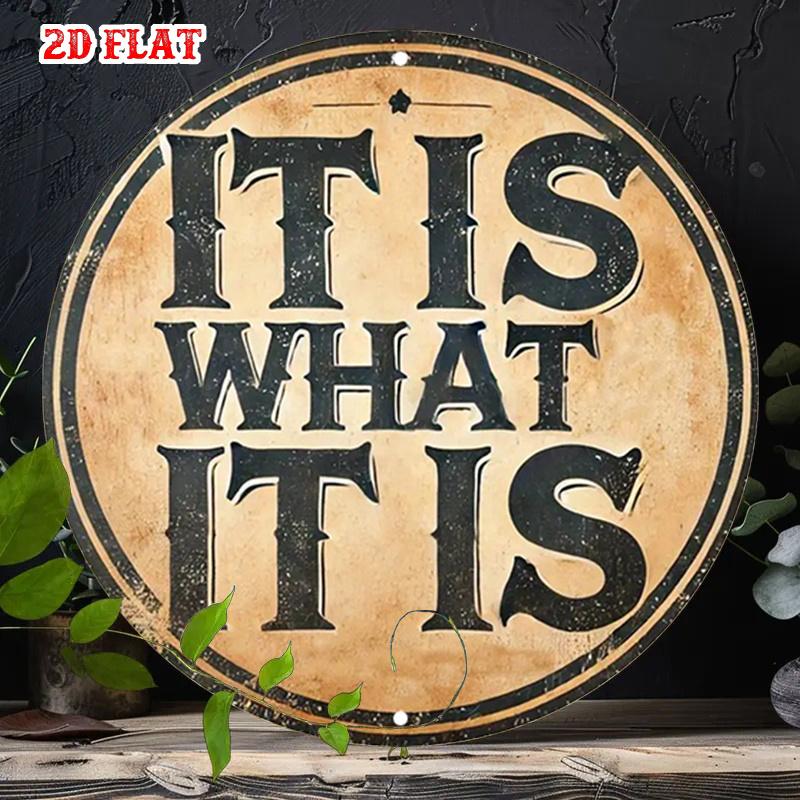 Inspirational Quote Aluminum Metal Sign Vintage Rustic Wall Decor Plaque for Home Office 20x20cm(8x8inch)