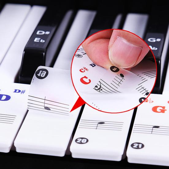 37/49/54/61/88 Key Electronic Piano Music Keyboard Transparent PVC Sticker Decor