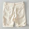 Summer 100% Linens Men's Shorts Holiday Beach Short Baggy Pants Breathable Men Clothing Fresh Color Straight Casual Shorts