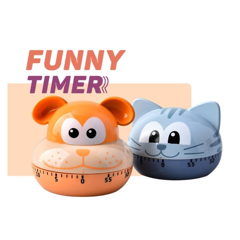 Tierform-Erinnerer Lautklingender Mechanischer Timer Neujahrsgeschenk Kind Küche Niedlicher Party-Timer zum Kochen Lesen Sport