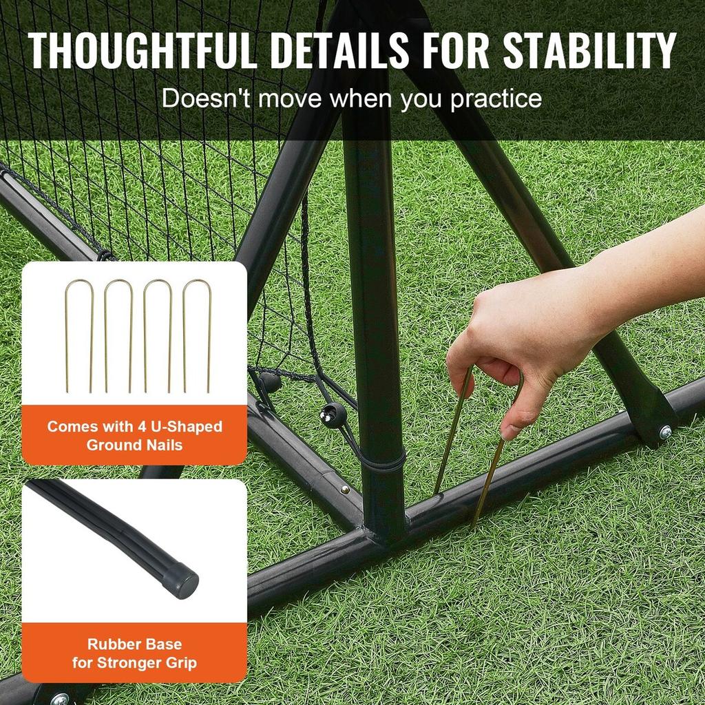 Soccer Rebounder Net, 12x6FT Iron Soccer Training Equipment, Sports Football Training Gift with Portable Bag, Volleyball Rebounder Wall Perfect for