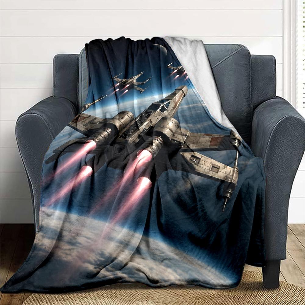 Star Wars Blanket Warmthful Decor Suitable for Seaside Bed Bedding Four Seasons Universal Modern Style Gift for Travel Home Birthdays