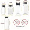 6pcs Reusable Transparent Plastic Juice Bottles with Lids, For Beverages, Smoothies, Milkshakes, Fridge Storage Containers