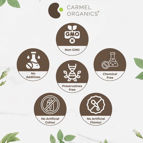 CARMEL ORGANICS Bacopa Monnieri 340 Grame Pudră | Supliment pe bază de plante pentru concentrare, memorie și ameliorarea stresului | Non-OMG | Neer Brahmi