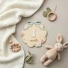 Marqueurs de jalons mensuels pour bébé en bois non toxique, nœud rose, style floral, accessoires adorables pour photos de nouveau-né pour album souvenir