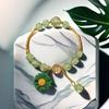 2025 Jadeite Green Jade Rabbit Bracelet: High-End Chinese Style, Year of the Snake, Elegant Women's Niche Beaded Design