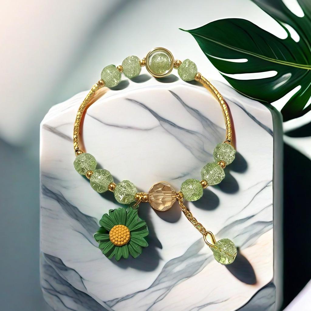 2025 Jadeite Green Jade Rabbit Bracelet: High-End Chinese Style, Year of the Snake, Elegant Women's Niche Beaded Design