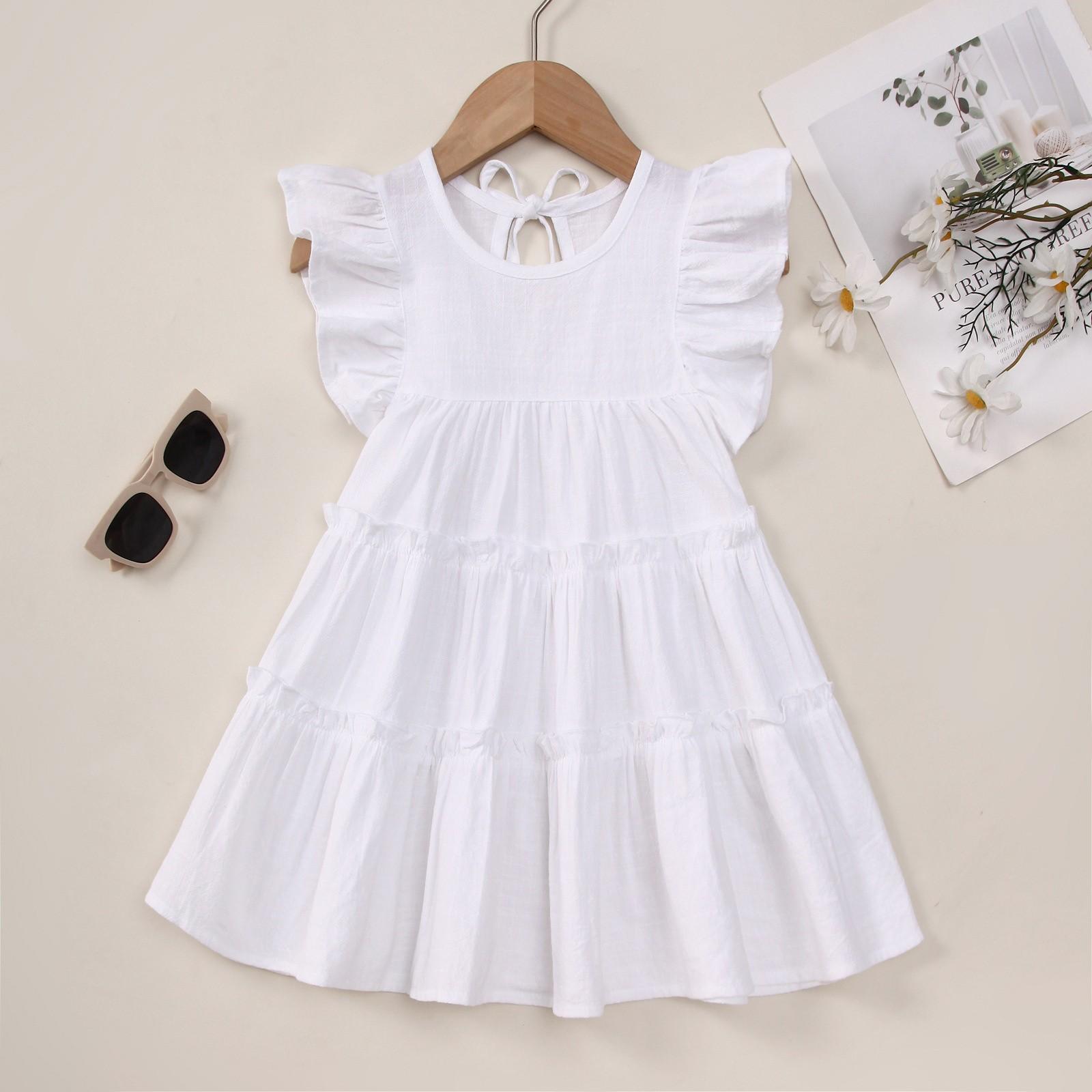 

Дети Лето Класс А Досуг Милые Девочки Сладкий Ветер Оборки Юбка Принцессы 90 белый