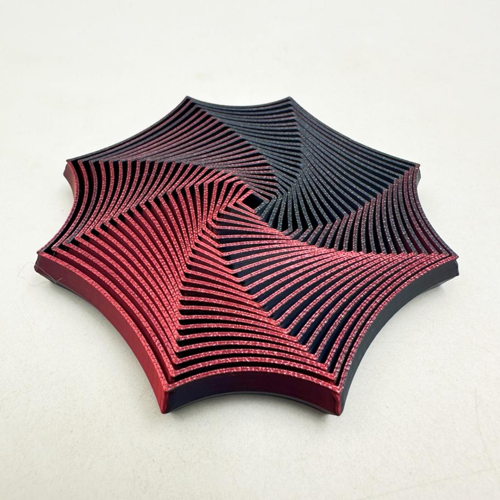 Jucărie de Fidget Imprimată 3D Iluzie Vizuală Ornamente Spiralate Rotitoare Octogonale Jucărie de Birou pentru Ameliorarea Stresului pentru Adulți Autism Jucării Senzoriale