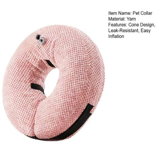 Inflatable Dog Collar Blow Up Dog Donut Collar Cone Collar Alternative After Surgery Pet Donut Collar for Large Medium Small Dogs Cats Post Surgery