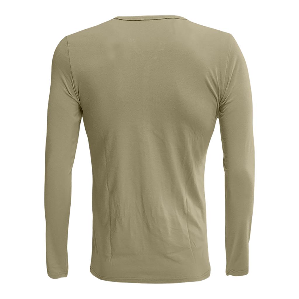 Men's Casual Solid-Color Slim-Fit  Long-Sleeve Base Layer Top