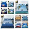 New Fashion Duvet Cover Sets Trucks Twin Size Bedding Boats Teen Children Adults Highend Home Textiles Soft Bedding Cover