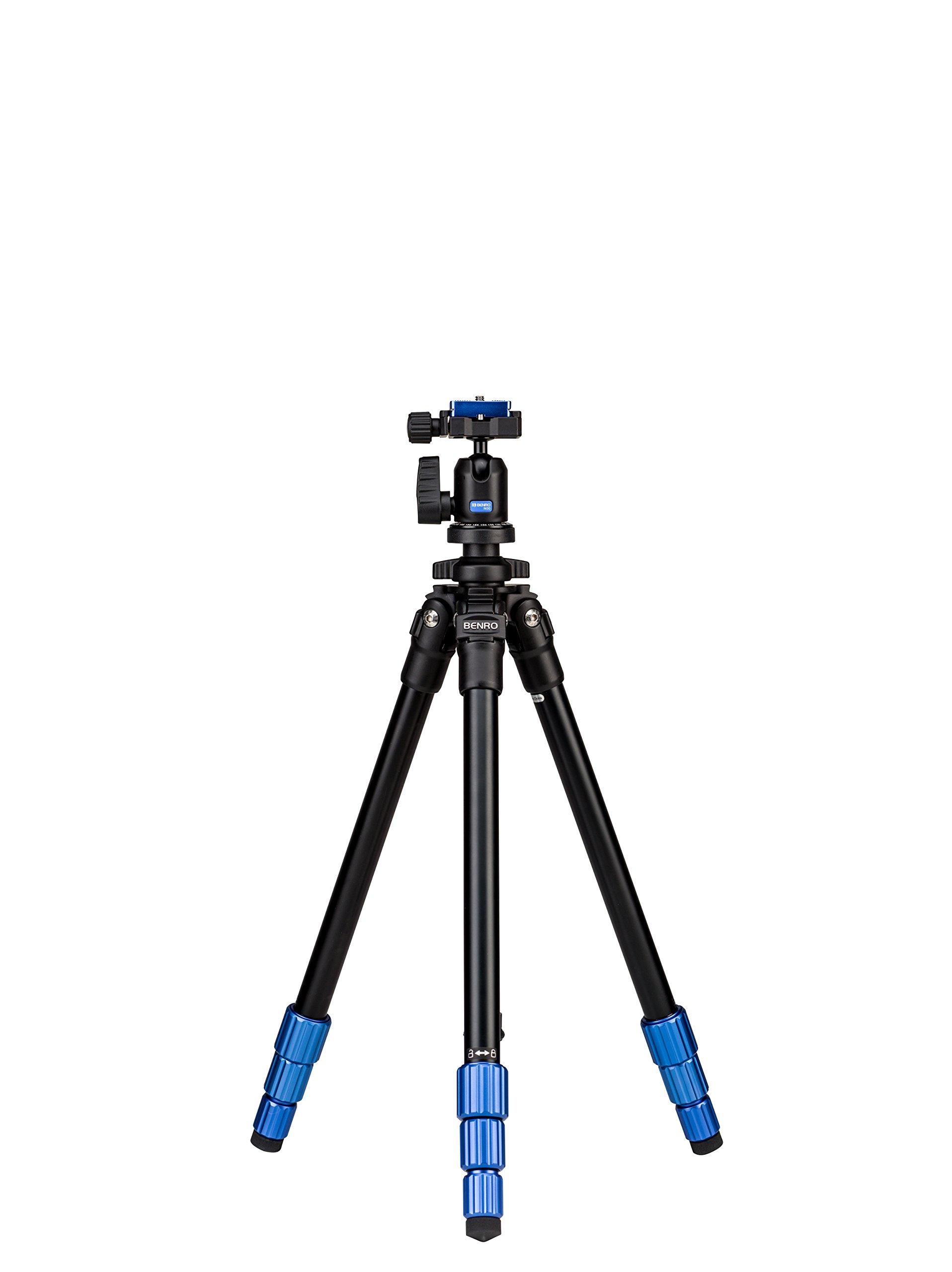 

BENRO Slim Aluminum Travel Tripod with Twist and 4kg Weight Capacity 4-Section 0-Type Locks, Ultra-Lightweight, Compact, Stable, Portable, (TSL08AN00) чёрный