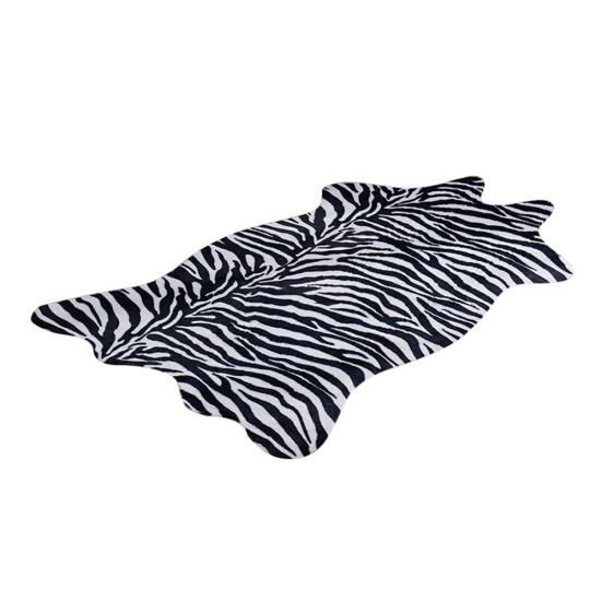 Sebra-/kudyrtrykt teppeimitasjonsteppe Anti-skli Stuemattedekor