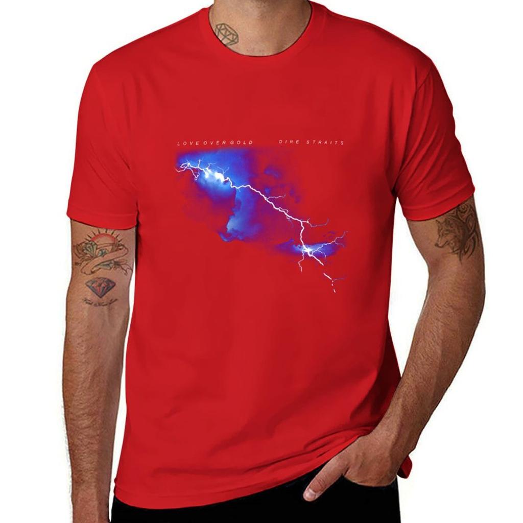 Dire Straits Love Over GoldClassic T-Shirt Korean Fashion Cotton Man T-shirts Summer Clothes Mens Graphic T-shirts Funny