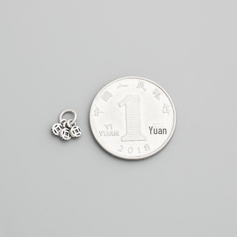 S925 Sterling Silver Thai Coin Pendant for DIY Jewelry Making: Beaded Rope Bracelets, Necklaces, and Accessories.