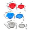 Folding Silicone Drain Basket Fruit Vegetable Washing Basket Foldable Strainer Colander Collapsible Drainer Kitchen