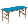 VidaXL Folding Garden Bench with Cushion 118 Cm Bamboo