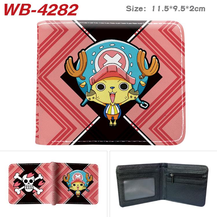 One Piece Anime Wallet Luffy Print Short Folded Card Holder Colorful Coin Purse