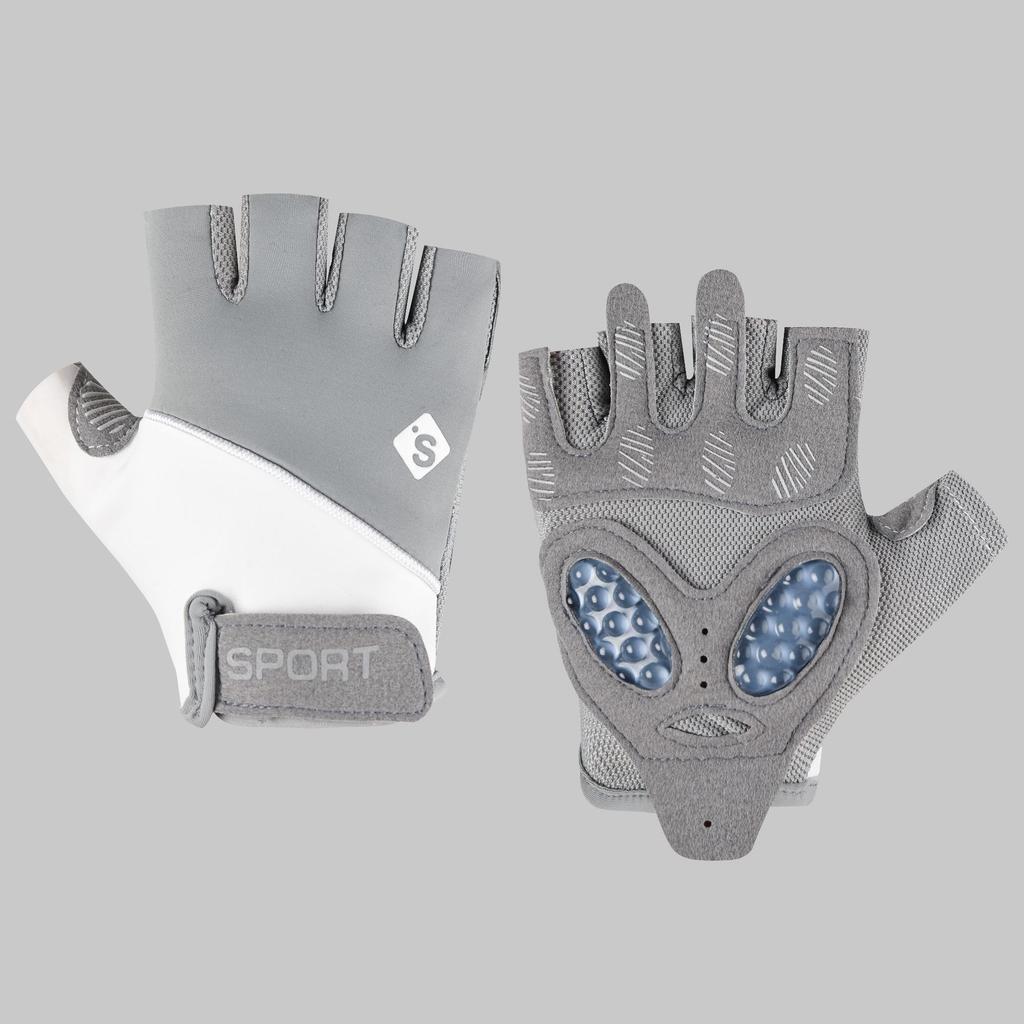 Fitness half-finger gloves outdoor riding breathable mountaineering non-slip and wear-resistant fitness shock-absorbing sports gloves