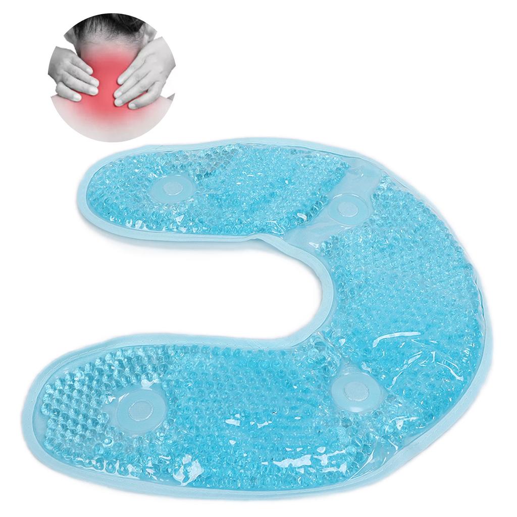 U Shaped Gel Bead Cooling Therapy Neck Wrap Neck Injuries Reusable Relief Cold Pack