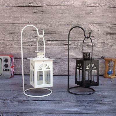 Lampada da tavolo retrò con lanterna sospesa in bianco e nero per matrimonio, decorazione romantica per la cena a casa