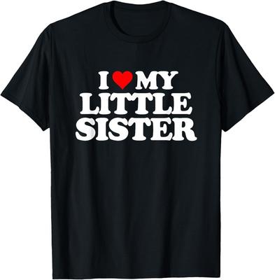 Ich liebe meine kleine Schwester - Herz Lustig Spaß Geschenk T-Shirt Geschenk Unisex T-Shirt