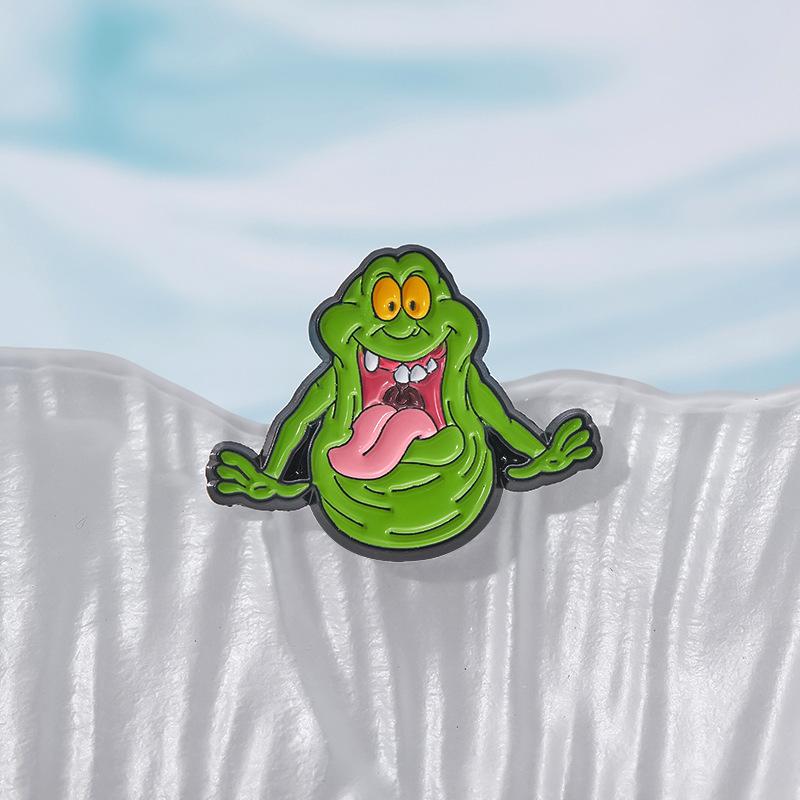 Monster Stylish Green Design Metal Brooch Pin Quirky Animal Badge Perfect For Accessories Personal