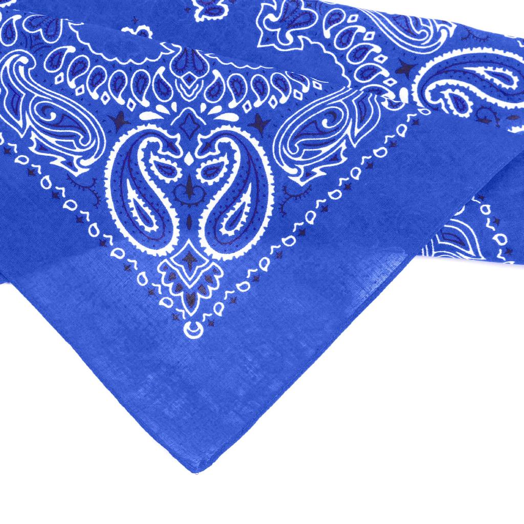 Trifong bandana blue paisley adult bandana handkerchief stylish 100% cotton cashew pattern unisex men's 55cm x 55cm blue