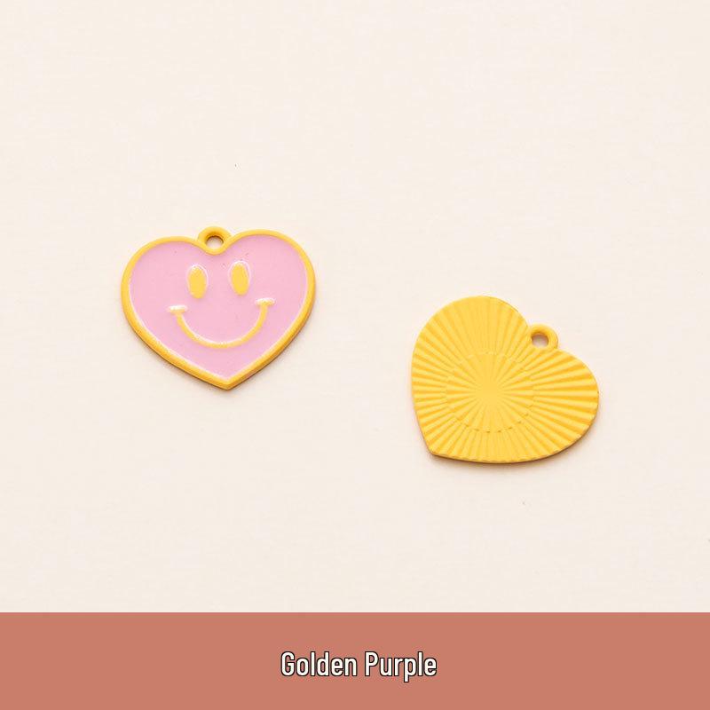 Alloy Heart & Smiley Face Pendant Necklace, Bracelet & Keychain Charm