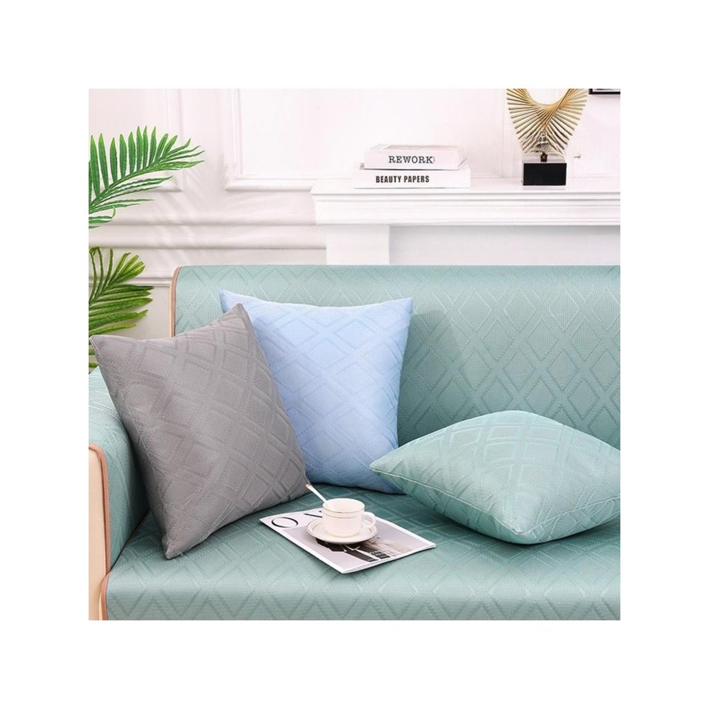 Living room sofa ice silk pillowcase, cool and breathable summer cushion, double-sided diamond shaped summer car backrest cushion