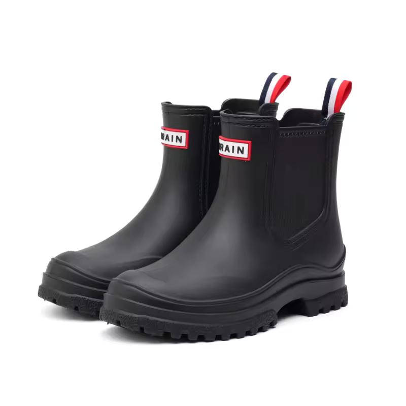 Women's Short Rain Boots Pvc Non-Slip Water Shoes Outdoor Waterproof Shoes Women's  Water Boots