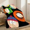 S-South Cartoon Park Throw Lightweight 240g Flannel Blanket Soft Skin-friendly for Summer Cooling