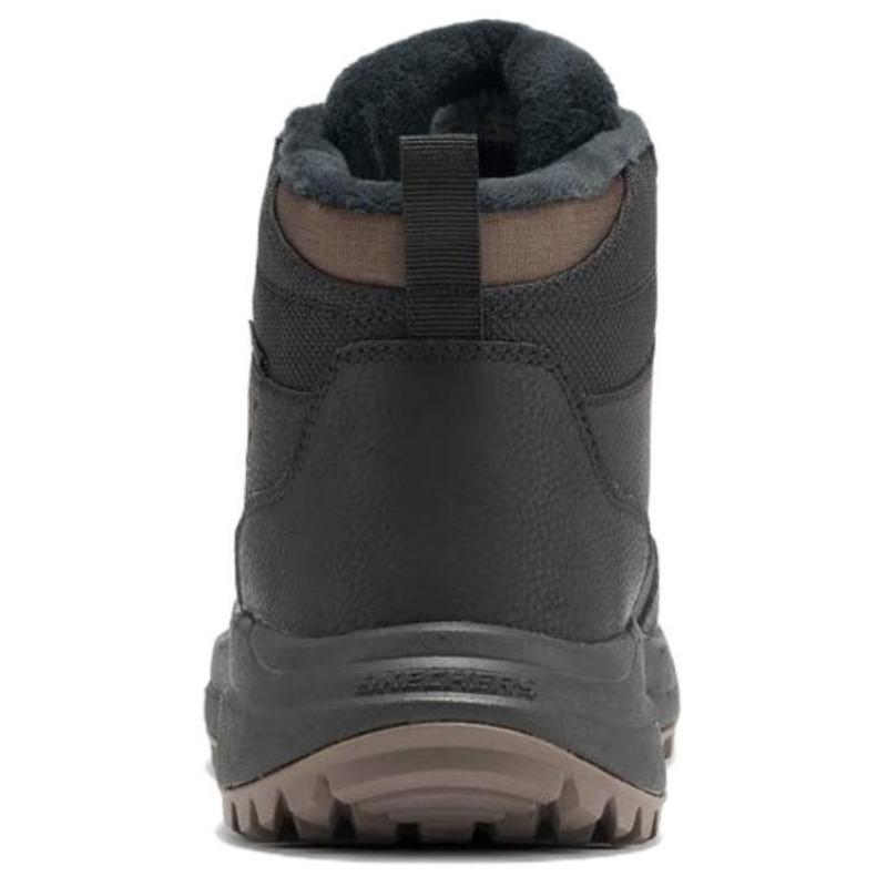 Skechers STREET WEAR Men Mid Short Warm Snow Boots Black 211261-BLK
