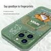 Naiya Cartoon Silikon iPhone Hülle mit Panzerglas-Linsenschutz