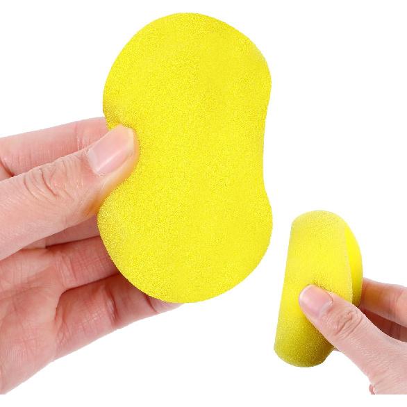 50 Pack Painting Sponge Pottery Sponges 2.9 Inch Round Sponge Clay Sponges for Pottery Yellow Artist Sponges for Face Painting Pottery Ceramics Art