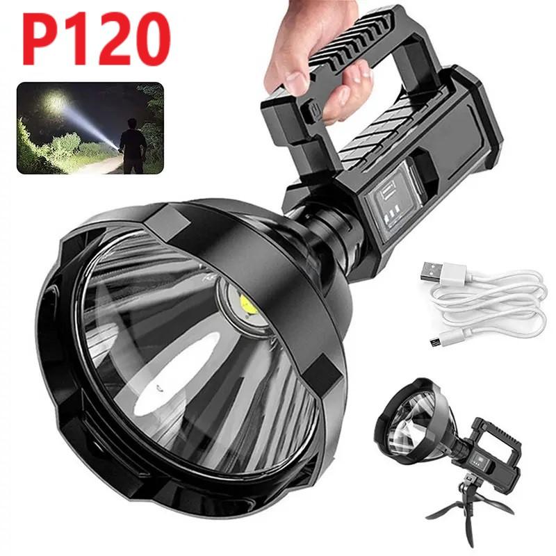 

Перезаряжаемые светодиодные фонари высокой мощности, сверхдальнее освещение, дальняя лампа, прожектор XHP120, мощные фонари, рабочие лампы Large Size