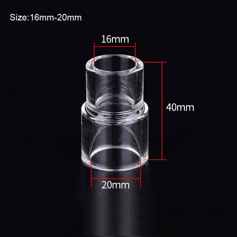 1~5Pcs Transparent Acrylic Pipe Joints Variable Diameter Direct Connectors For Water Tube Fittings Aquarium Accessories