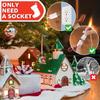 Accessory Cord with 10 Led Light Bulb, LED Light Bulb C7 Cord Clip Lights Christmas Cabin, for Christmas Village Houses Craft Decoration