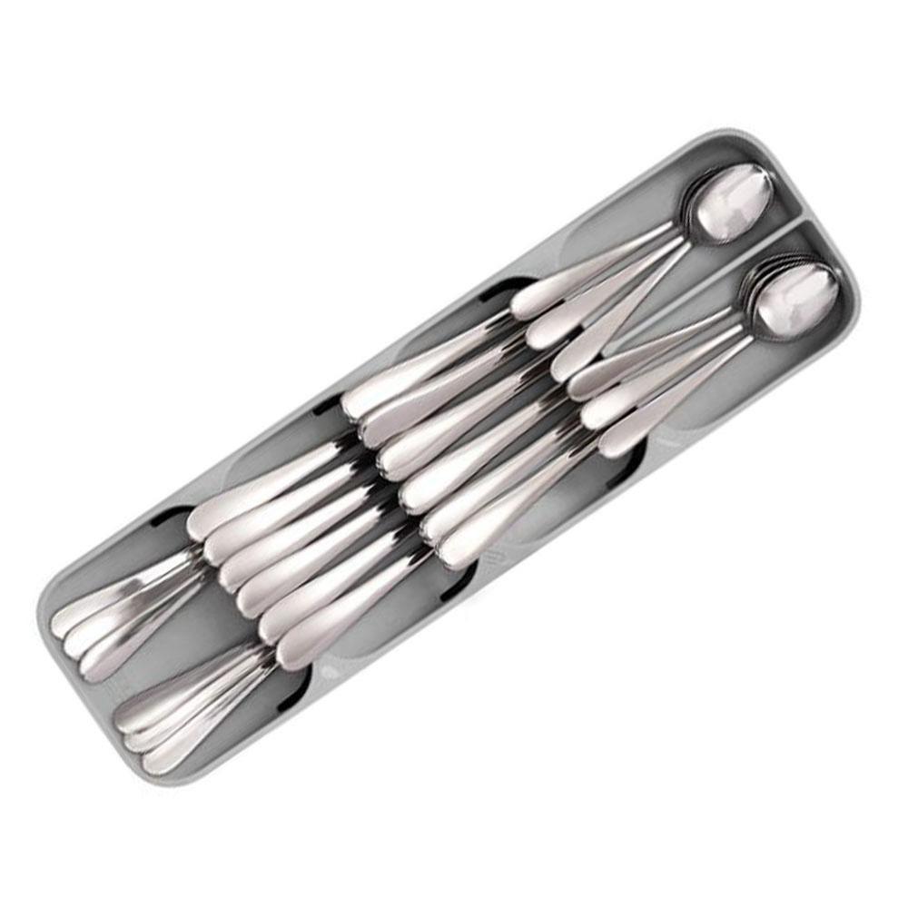 Multi-layer Kitchen Drawer Organizer Tray Spoon Knife Fork Cutlery Separation Storage Box Cutlery