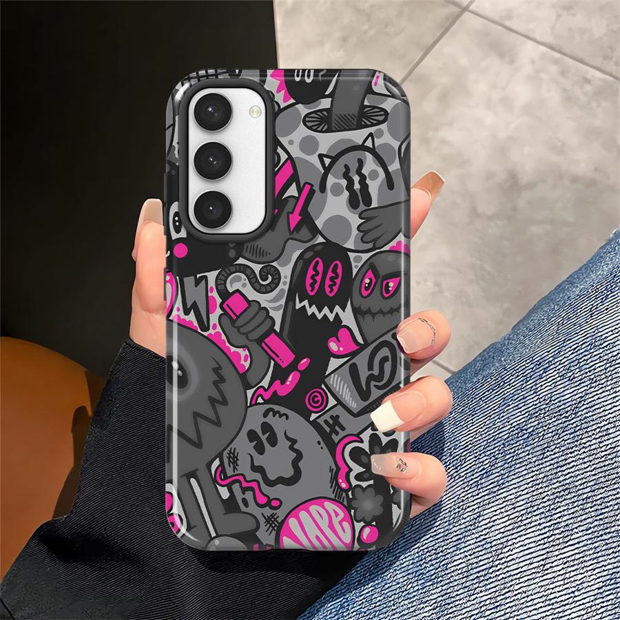 Graffiti Style Soft Cover Capa Phone Case for Samsung Galaxy S25 S24 Ultra A56 S25Ultra A36 S20 FE S23 A16 A26 S23Ultra