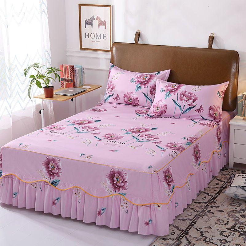 Non-slip One-piece Bed Skirt Korean Style Bedspread Can Not Afford Ball Bed Sheet Sheet Simmons Protective Cover