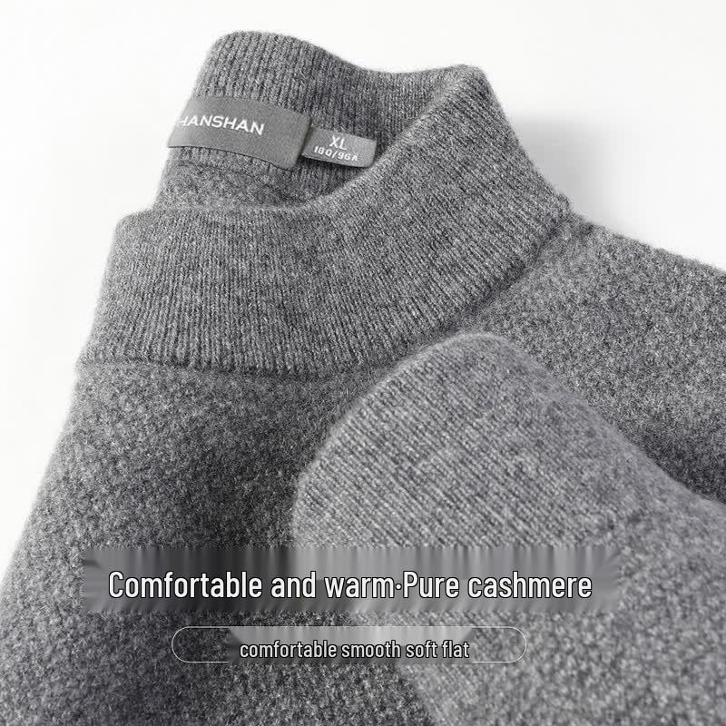 Men's 100% Cashmere Mock Neck Sweater